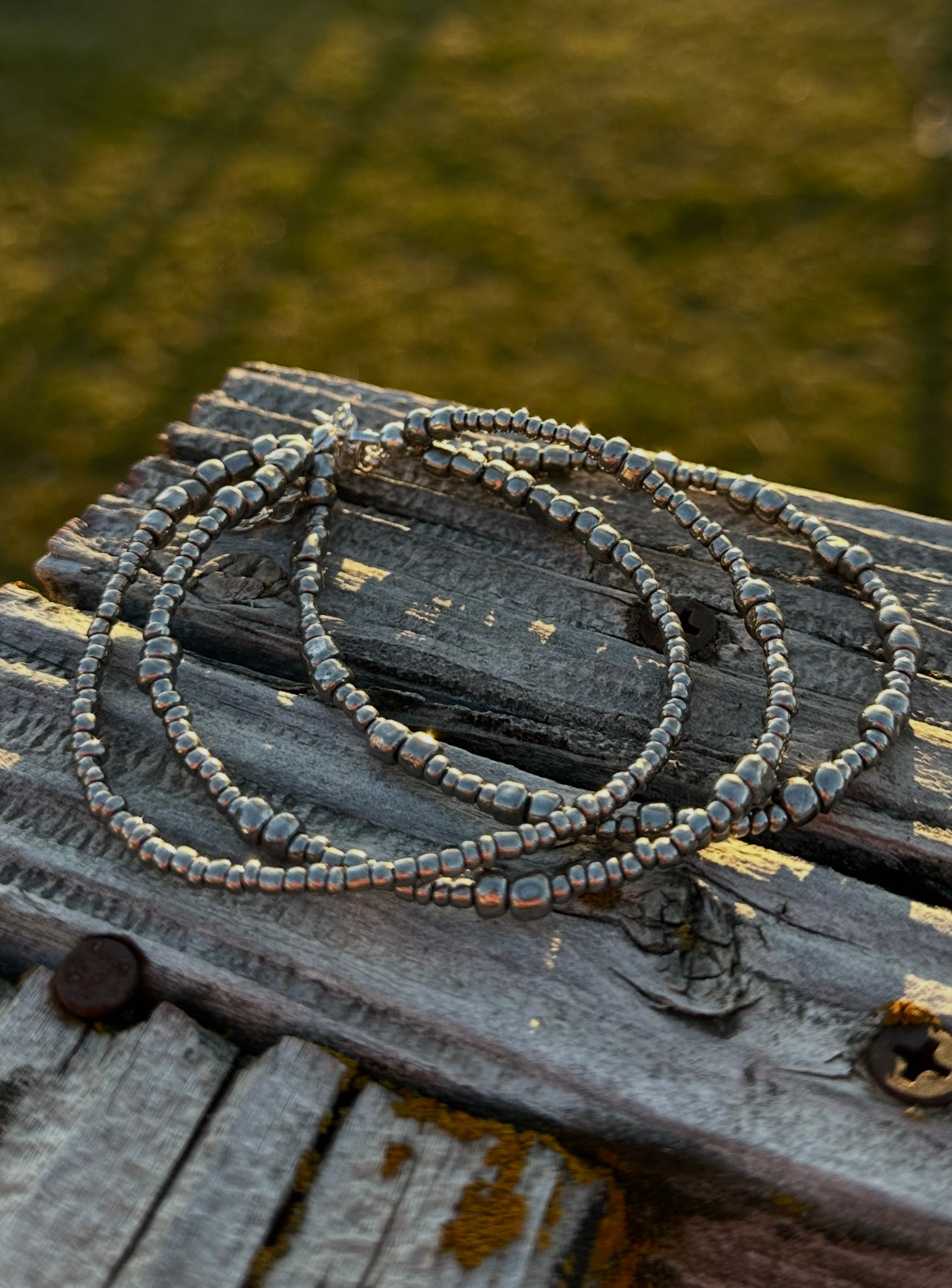 Glass Bead Stacked Bracelete